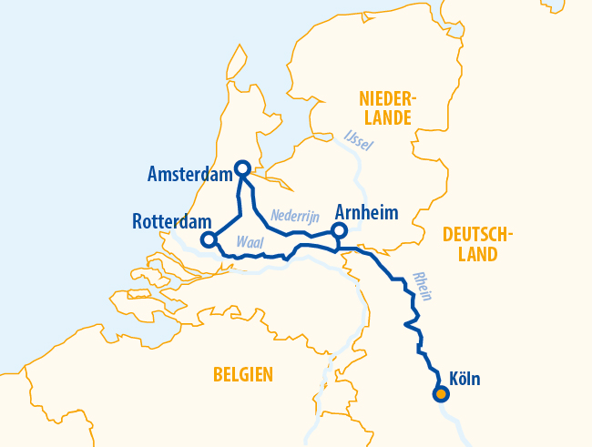 Schnupperreise Holland 2027 – Flusskreuzfahrt Rhein