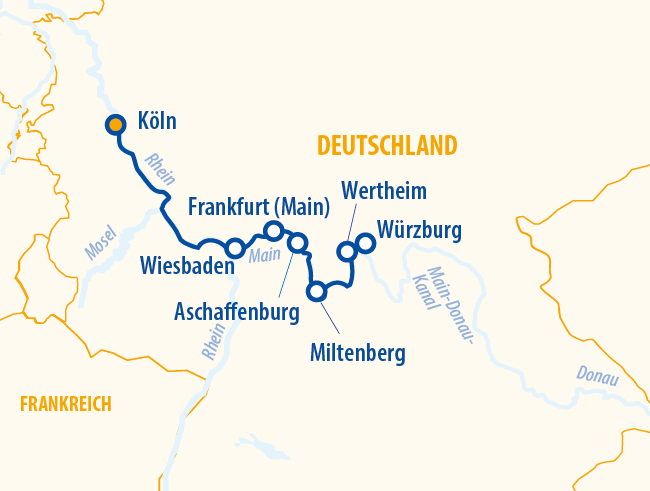 Jubiläumsreise Mainromantik 2027 – Flusskreuzfahrt Rhein - Main