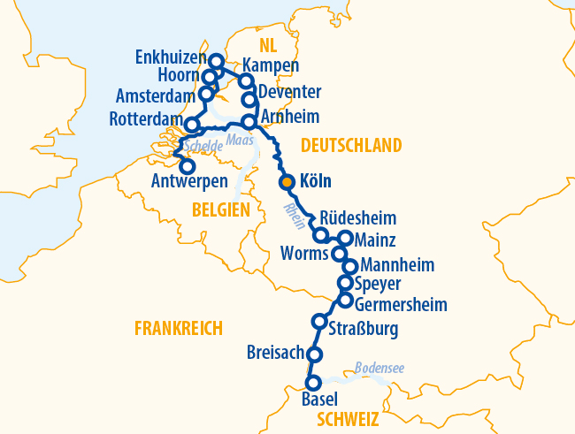 Rhein total 2027 – Flusskreuzfahrt Rhein